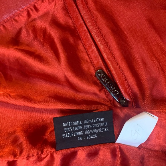 Vintage Maxima Wilson Women’s 100% Cherry Red Leather Retro Jacket - Picture 10 of 13